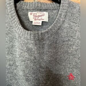 Original Penguin Men's Heather Gray Crewneck Sweater